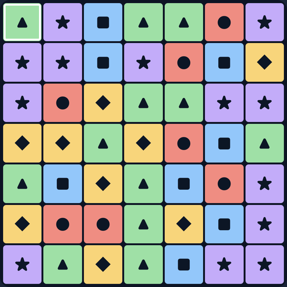 Screenshot of Color Garden gameplay